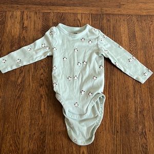 Penguins long sleeve onesie